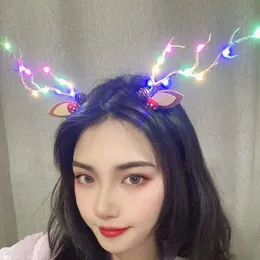 Fashband Ghirlanda luminosa per capelli con coroncina di fiori, accessorio per capelli per feste per donne e ragazze (viola