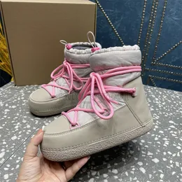 INUIKII Womens Designer Winter Snow Booties With Lace Up