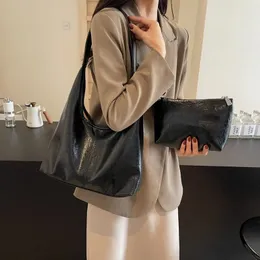 LEFTSIDE PU Leather Shoulder Bag Set Y2K Fashion Womens