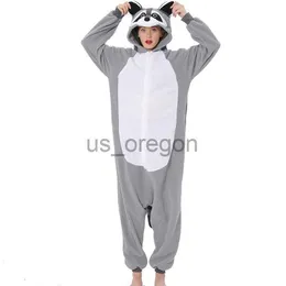 home clothing Men Pajamas Animal Kigurumi Women Raccoon Onesies For Adults Cartoon OnePiece Pijamas Full Body Birthday Gift Cosplay Costume x0902