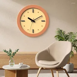 Orologi da parete Orologio divertente e silenzioso per bambini Piccolo vintage Arte classica Arancione Silenzioso moderno Reloj De Pared Para Sala Decorazioni per la casa