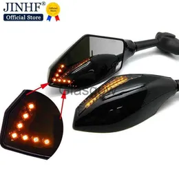 Motorradspiegel 2 Stück Clignotants Moto für Honda CBR 250 600 900 1000 RR LED-Blinker Motorrad-Rückspiegel Seitenspiegel Retroviseur x0901