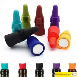Bar tools Reusable Silicone Wine Stoppers Sparkling Beverage Bottles Stopper With Grip Top For Keep the Wine Fresh Professional Sep01