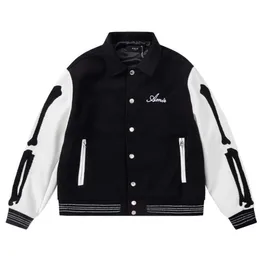 Jaquetas masculinas moda marca carta bordado jaqueta homens streetwear mistura de lã quente mulheres beisebol clube social outfits windbreaker 230831