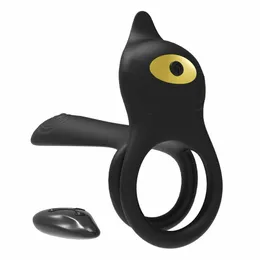 10 Frekvens penis ring kuk vibrator sex leksak för par män trådlös fjärrkontroll cockring vaginal stimulator massager