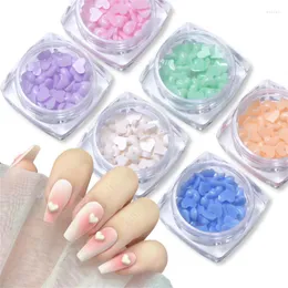 Nail Art Decorations 6 Color Love Flat Drill Solid Jewelry Manicure Accessories Gel Polish Decor Durable Resin Diy Nails