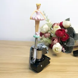 Decorative Objects Figurines Music Box DIY Ballerina with Three Rotating Magnets with Flexible Rotating Shaft Birthday Gifts Women Music Home Decor 230831