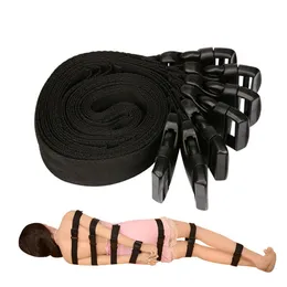 Mens G-String 7st Full Body Bondage Restraint Straps BDSM Discipline Belt Hand Behind Back Bondage Furniture Sexot Exotic Costu152T