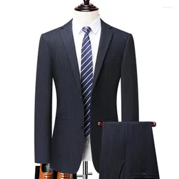 Men's Suits BATMO 2023 Arrival Spring&autumn Casual Striped Men Male Wedding Dress Size S-4XL 242
