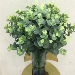 Künstliche Blätter Zweige Simulation Pflanze Eukalyptus Bouquet Kunststoff Hause Dekoration Gefälschte Geld Gras Hochzeit Party Home Decorat313B