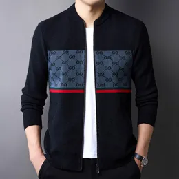 Camisolas masculinas 2023 outono novas malhas masculinas cardigan carta impressão moda masculina topo casaco masculino