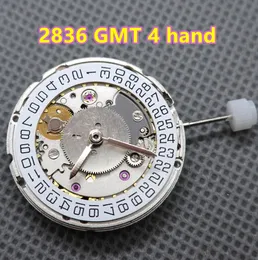 4 핸즈 시계 운동 25 보석 2836 ETA 2836-2 GMT Movement Watch의 3시에 자동 기계식 시계 운동 날짜