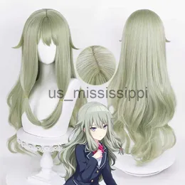 Cosplay Peruka anime Projekt Sekai Kolorowa scena! 90 cm długości Kusanagi Nene Green Curly Cosplay Peruka odporna na ciepło Kusanagi Nene Pergi x0901