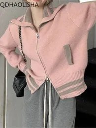 Płaszcz SWEATER KOREKS Wersja Koreańska SWEATER jesienny zima moda swobodna luźna, krótka dzianina kardigan top 230831