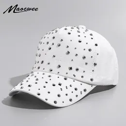 Bola Caps Mulheres Chapéus Diamante Sun Cap Swag Casquette Snap Back Gorras Cor Sólida Verão Beisebol Pai Menina Osso 230831