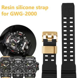 Para casio segunda geração grande lama rei GWG-2000 GWG-2040F pulseira de relógio resina silicone pulseira substituição