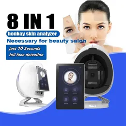 8 In1 Przenośny Scanner Scanner Scanner 3D Analizator twarzy Digital Skin Analizator Beauty Tester Analiza skóry twarzy Analiza piękna