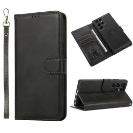 2in1 Detachable Magnetic Flip Stand Leather Cover for Samsung Galaxy S23 Ultra S22 S21 S20 S10 S9 Note 20 Wallet Card Holder Phone Case Conque