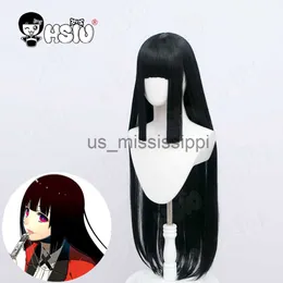 Parrucche Cosplay Jabami Yumeko Parrucca Cosplay Anime Kakegurui Compulsive Gambler Cosplay Parrucca sintetica HSIU Protezione per parrucca di marca x0901