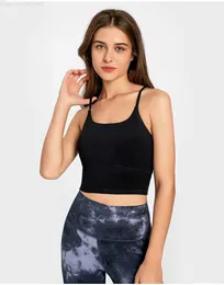 Neue Damen Kontrastfarbe Einfache Yoga-Weste Mode Vielseitige Oberbekleidung Lässige Fitness Sportunterwäsche LL-DT173 Yoga-Outfits Sportbekleidung