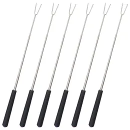 Forks 6 Pcs Helpful Fruit Chocolate Picks Grill Tools Fondue Cheese Bbq Barbecue Kitchen Dipping Stainless Steel Pot