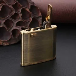 Zorro Retro Original Copper Kerosene Lighter Creative One Button Press Automatic Ejection Ignition Smoking Accessories Gadgets 4XUB