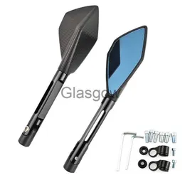 Motorcycle Mirrors Motorcycle Accessories CNC Aluminum Rear View Mirrors Blue Glass For Kawasaki Z900 Z900RS Z800 Z1000 x0901