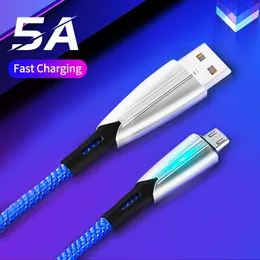 LED Light 5A Type C Cable Fast Charging Micro USB Cable for Galaxy Xiaomi Huawei Note 7 Phone Accessories Usb C Cable Charger Cord