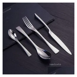Dinnerware Sets Household Stainless Knife And Fork Tableware Set Kitchen Steak Knifes /Fork Spoon El Supplies Lt228 Drop Delivery Ho Dhhza