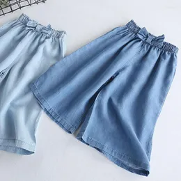 Trousers Calf Length Children Pants Summer Fashion Baby Soft Cotton Denim Kids Clothes Sports For Girls
