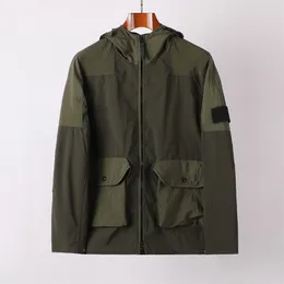 giacche di marca Topstoney utensili funzionali cuciture casual a contrasto di colore giacca a vento con cappuccio in nylon con cerniera in metallo selvaggio Taglia M-2XL