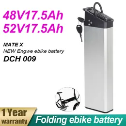 48V Katlanır Ebike Bataryası 17.5AH DCH009 52V 14AH AKKU CMACEWEEL RX20 MATE X LANKELEISI X3000 Plus Motor Pro Ebike Piller