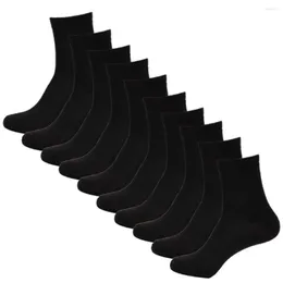 Herrstrumpor 10pairs/mycket bomullsstil Black Business Men Soft Breattable Summer Winter för manliga kalcetiner Hombre