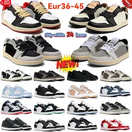 2024 New Hot Sale Jumpman 1 Low Basketball Shoes 1s Olive Sneakers Reverse Mocha Black Phantom Shadow TS Toe Wolf Grey Vintage Pink Mens Womens Outdoor Sports Trainers