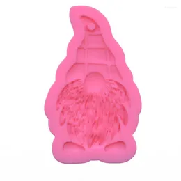 Baking Moulds Silicone Mold Santa Claus First Style DIY Resin Keychain Pendant Epoxy Molds For Jewelry Making Tools Handmade Craft Z52