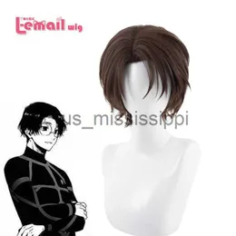 Cosplay Wigs Lemail wig Synthetic Hair Anime BLUE LOCK Yukimiya Kenyu Cosplay Wigs Brown 30cm Short Silicone Man Cosplay Heat Resistant Wig x0901