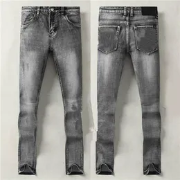 2021 SS Winter Herbst Herren Jeans Graue Taschen Designer Marke Berühmte Slim-Bein-Hosen Männer Elastic Black Friday Hochwertige Hosen Wash322j