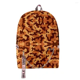 Backpack Trendy Camouflage Digital Color Student School Bags Unisex 3D Print Oxford Waterproof Notebook Multifunction Travel Backpacks