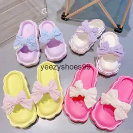 슬리퍼 샌들 샌들 여름 여름 외부의 캐주얼 PVC 비 해변 신발 웨어링 톱니 나비 나비 매듭 Zapatos Mujer 230808