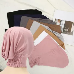 Ethnic Clothing High Quality Women Girls Modal Headscarf Instant Cap Muslim Hijab Under Scarf Inner Elastic Arabia Islam Headwrap