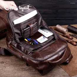 حقيبة الظهر الإسكافي الأسطورة العلامة التجارية 2023 Retro Style Back Pack الساحرة الساحرة الجلدية الأصلية في سن المراهقة الأولاد.