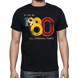 1980年に作られたメンズTシャツ43歳の誕生日43歳の学校レトロシャツ記念日コットントップ