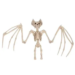 36 Decoração de Halloween com morcego esqueleto grande