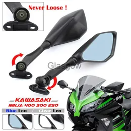Motorcykelspeglar Motorcykelfoldning Justerbara speglar Sportcykel bakspegel för Kawasaki Ninja 300 EX300 NINJA 400 250SL ZX6R ZX636 ZX6R X0901