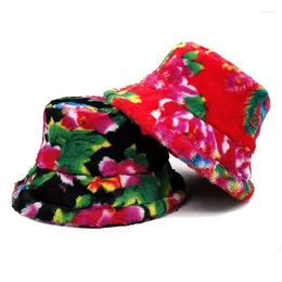 Berets chapéu de pescador de pelúcia para homens e mulheres outono inverno quente imitação de cabelo pote vintage