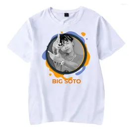 Heren T-shirts Big Soto Shirt Mode Korte Mouw Harajuku Tee Zomer Top Casual Stijl Trui Streetwear Wit Tops tees Voor Unisex