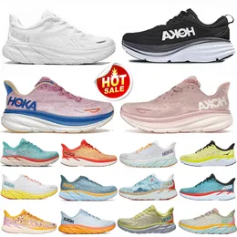 2023 HOKA Clifton 9 Runners Designer Bondi 8 Hokas Shoes Womens Cliftons 8 Triple White on Cloud Floral Free People Mess Trainers Sports Sneakers