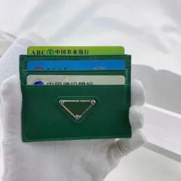 Triângulo titular do cartão de moda titular do cartão das mulheres carteiras dos homens moeda titular do cartão carteira bolsas luxo designer sinal real marca de couro