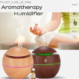 Humidifiers 130ML Ultrasonic USB Air Humidifier Aroma Diffusor Humidificador Essential Oils Remote Control Office Home Mist Difusor Purifier Q230901