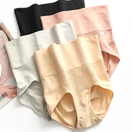 Calças de emagrecimento de cintura alta respirável barriga controle roupa interior shapewear feminino calcinha cinto poliéster brilhante tecido shape1248s
